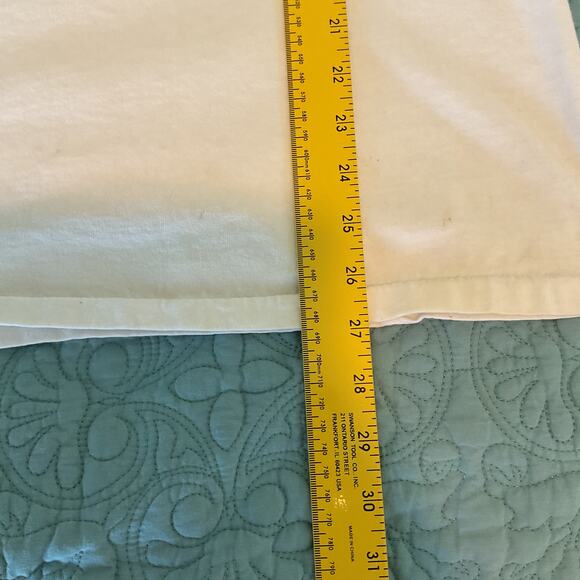 Oneita Big Johnson Thrashed Cotton Crewneck Fishing Tee White XL Made in USA - Picture 12 of 14